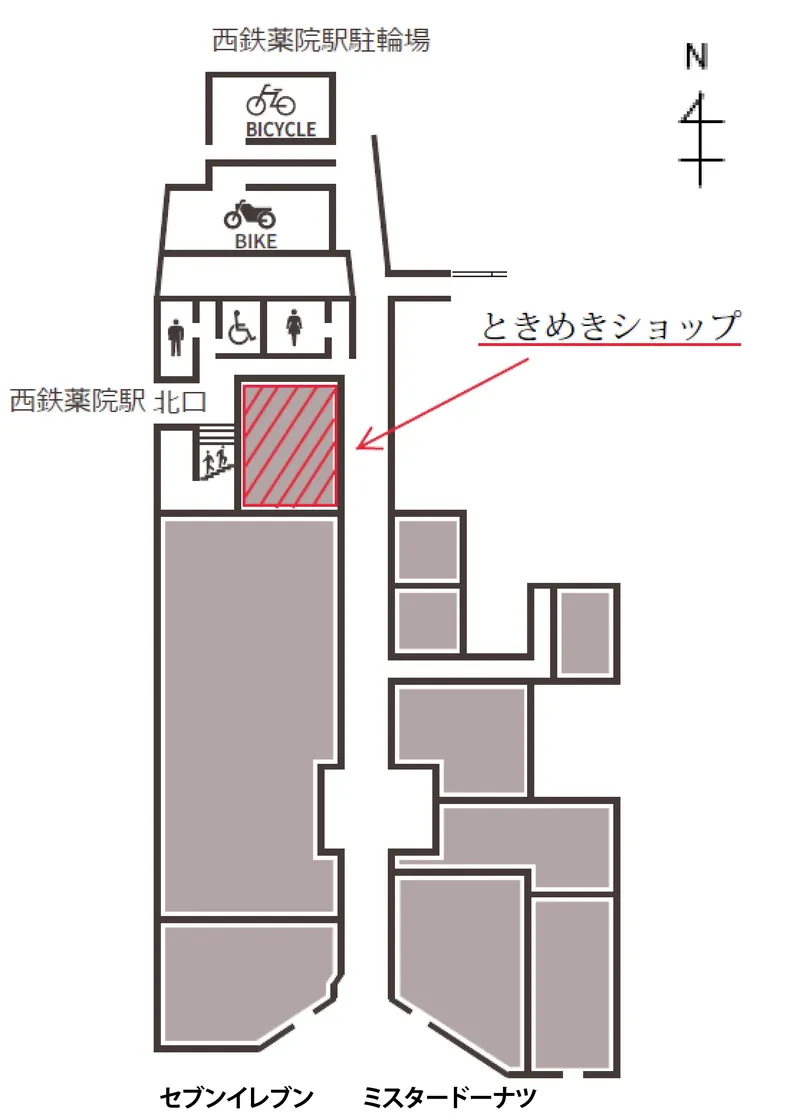 ときめきショップのフロアマップ